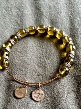 Alex and Ani Gold Beaded Energy Bracelet with Copper Accents